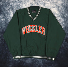 Load image into Gallery viewer, Vintage Forest Green &amp; White Wheeler Windbreaker Sweatshirt | Large
