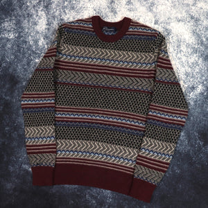 Vintage Style GAP Fair Isle Grandad Jumper | Medium