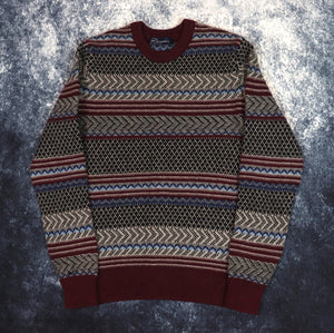 Vintage Style GAP Fair Isle Grandad Jumper | Medium