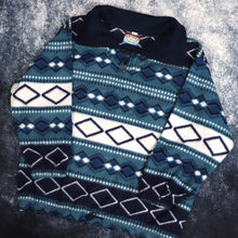 Load image into Gallery viewer, Vintage Geometric 1/4 Zip Fleece Sweatshirt | Large

