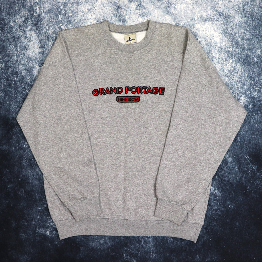 Vintage Grey Grand Portage Minnesota Sweatshirt | Large