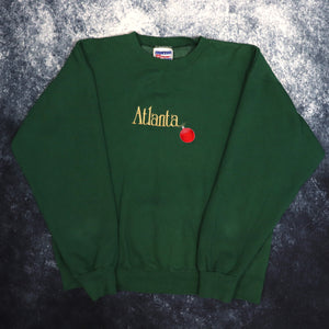 Vintage Green Atlanta Spell Out Sweatshirt | Medium