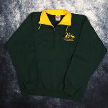 Load image into Gallery viewer, Vintage Green Australia 1/4 Zip Sweatshirt | Large

