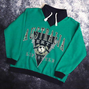 Vintage Green Australia Perth 1/4 Zip Sweatshirt | XS