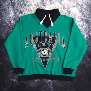 Vintage Green Australia Perth 1/4 Zip Sweatshirt | XS