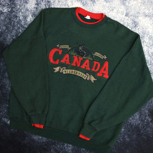 Vintage 90's Green Canada Sweatshirt | Small