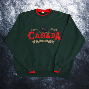 Vintage 90's Green Canada Sweatshirt | Small