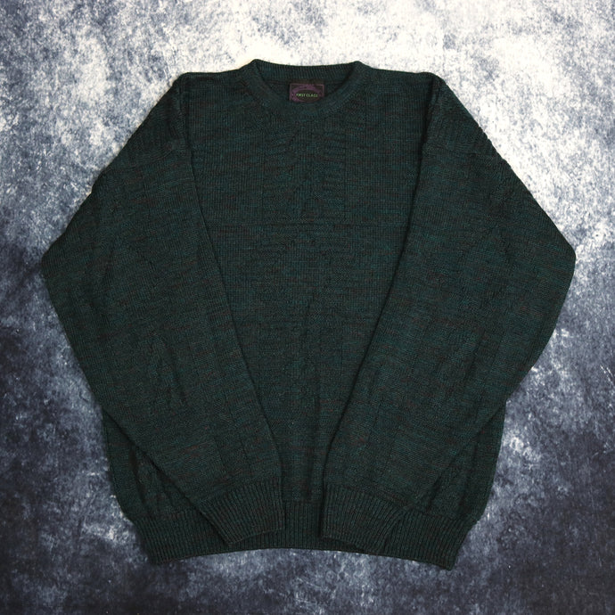 Vintage Green First Class Grandad Jumper