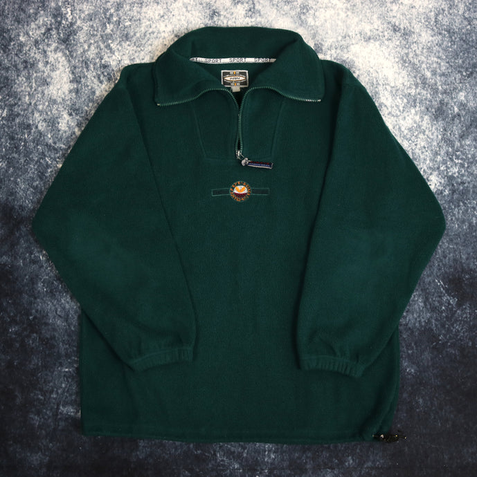 Vintage 90's Green Newwood 1/4 Zip Fleece Sweatshirt