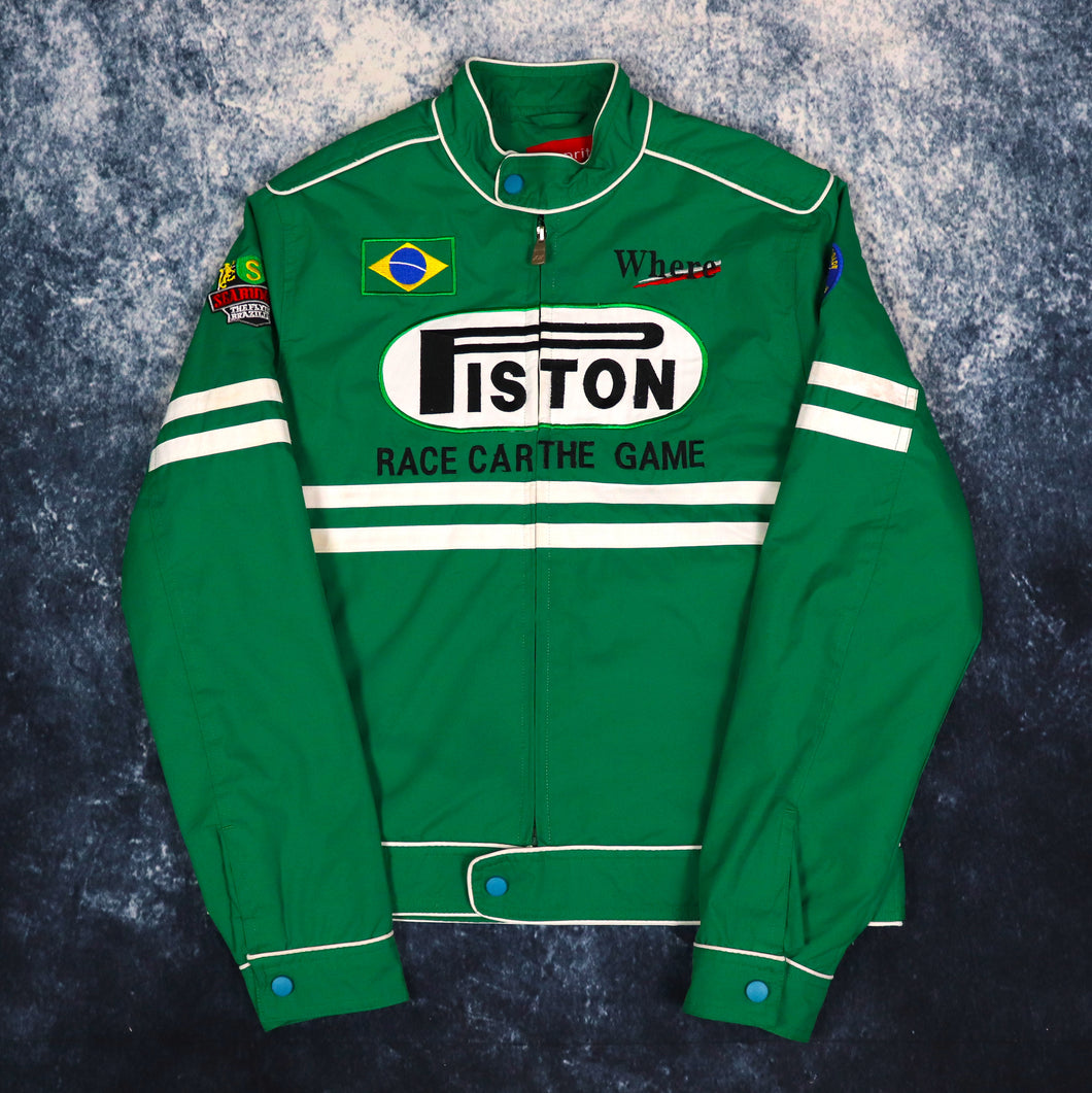 Vintage Green Piston Racing Jacket | XS