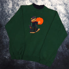 Load image into Gallery viewer, Vintage Green Teddy Bear Embroidered Sweatshirt | Medium
