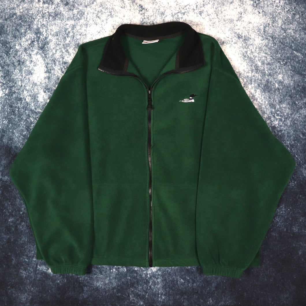 Vintage Green Timberline Duck Embroidered Fleece Jacket | XL