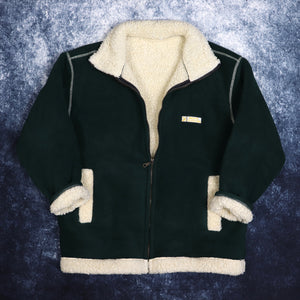 Vintage Green & Beige Bronte Outdoors Sherpa Lined Fleece Jacket | Large