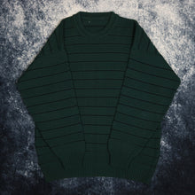 Load image into Gallery viewer, Vintage Green &amp; Black Striped Jumper
