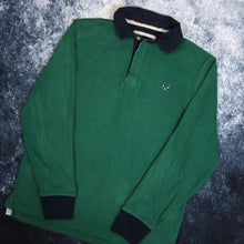 Load image into Gallery viewer, Vintage Green &amp; Navy Crew Rugby Sweatshirt | Medium
