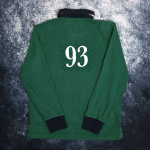 Vintage Green & Navy Crew Rugby Sweatshirt | Medium