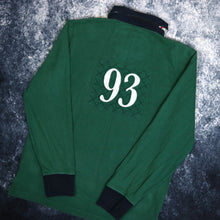 Load image into Gallery viewer, Vintage Green &amp; Navy Crew Rugby Sweatshirt | Medium
