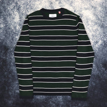 Load image into Gallery viewer, Vintage Green, Navy &amp; White Striped Jumper | Small
