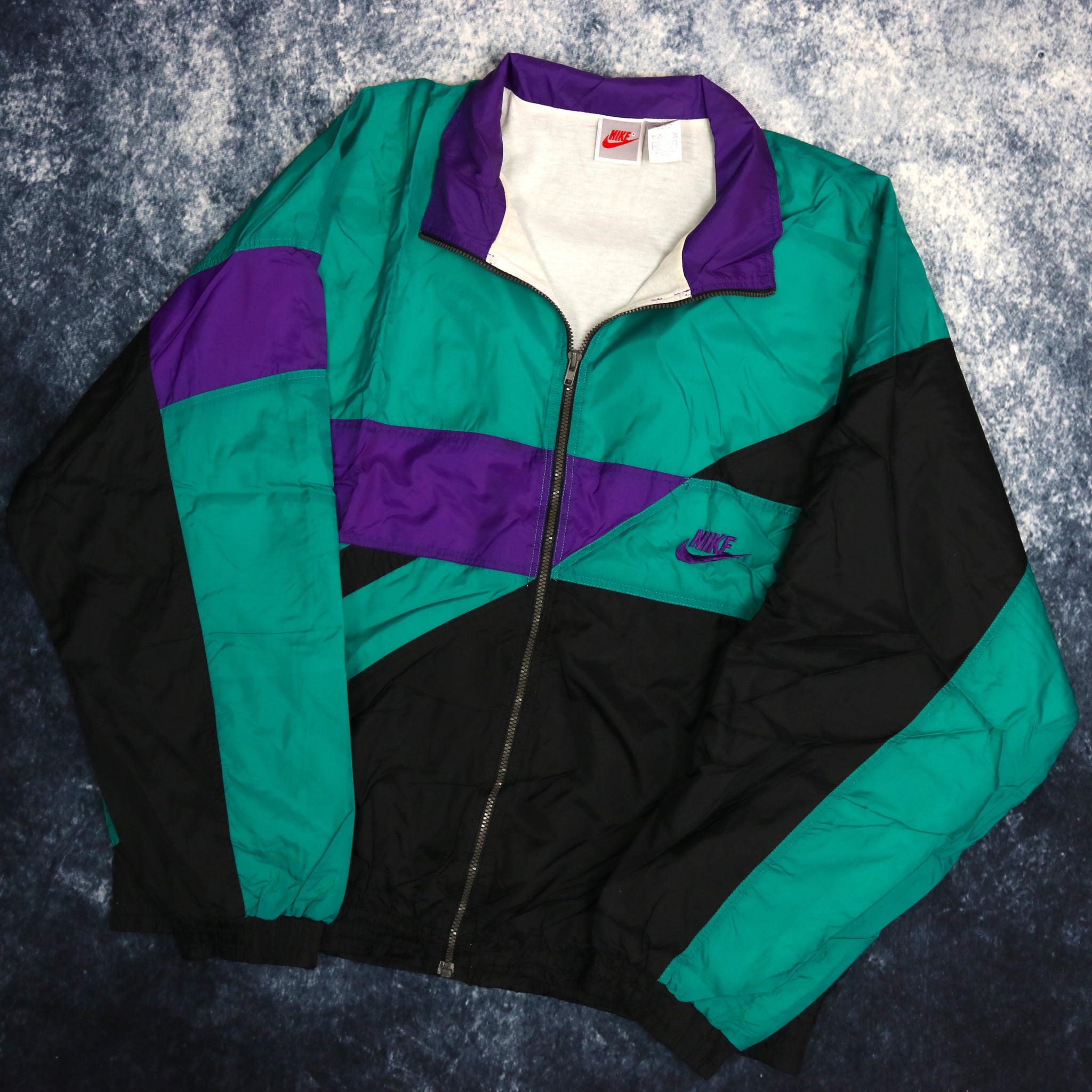 Purple and clearance green nike windbreaker