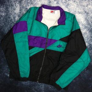 Vintage Green, Purple & Black Nike Windbreaker Jacket