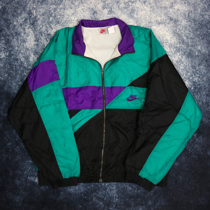 Vintage Green, Purple & Black Nike Windbreaker Jacket