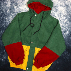 Vintage Green, Yellow & Red Colour Block Corduroy Jacket