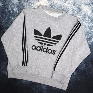 Vintage Grey Adidas Trefoil Sweatshirt | XS