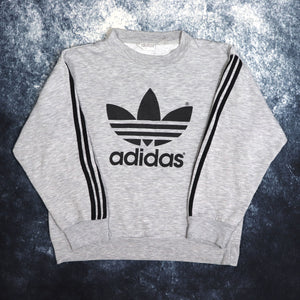Vintage Grey Adidas Trefoil Sweatshirt | XS