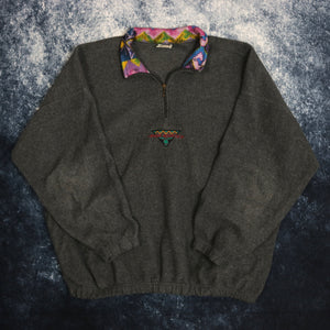 Vintage 90's Grey Angelo Litrico 1/4 Zip Fleece Sweatshirt