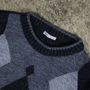 Vintage Grey Argyle Jumper