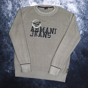 Vintage Grey Armani Jeans Jumper | Large