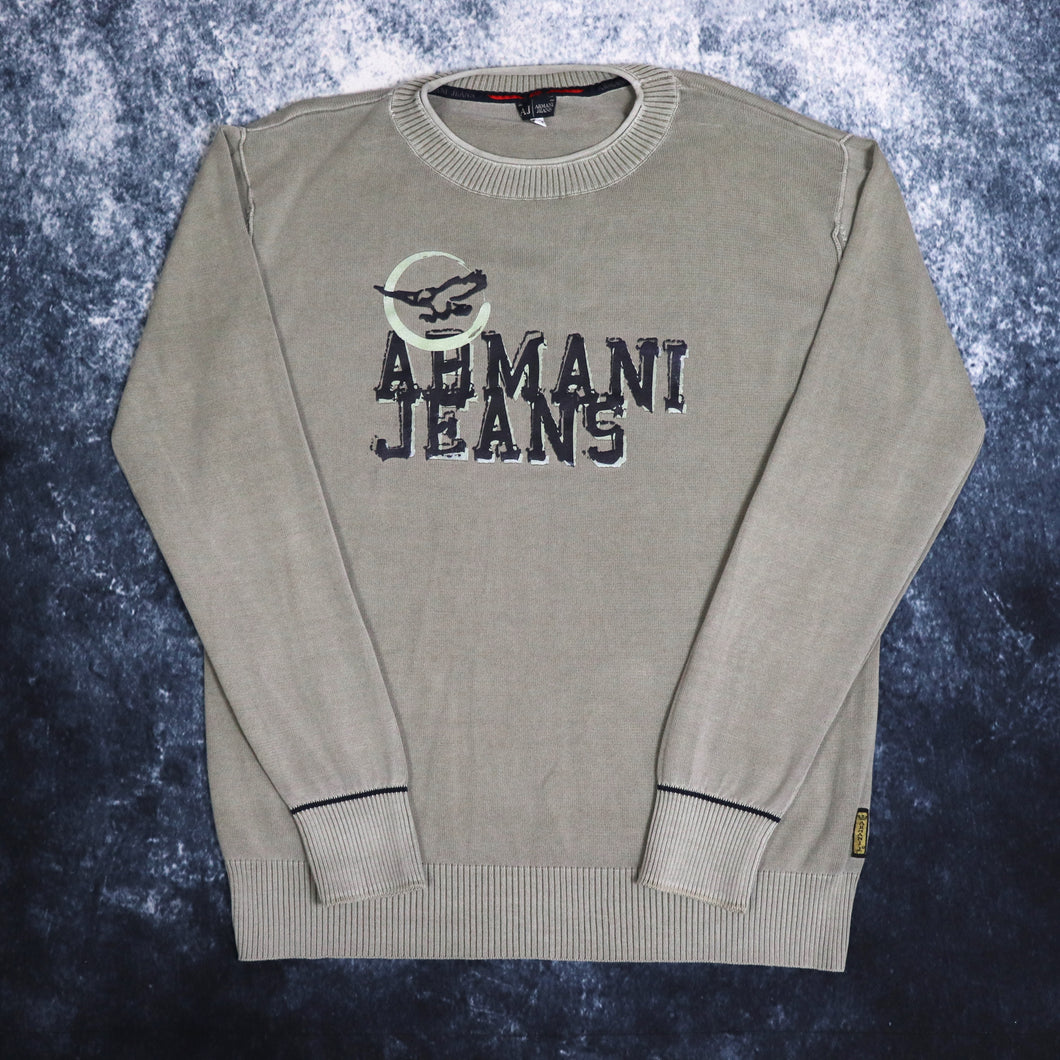 Vintage Grey Armani Jeans Jumper | Large