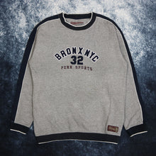 Load image into Gallery viewer, Vintage Grey &amp; Navy Bronx New York Sweatshirt
