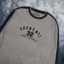 Load image into Gallery viewer, Vintage Grey &amp; Navy Bronx New York Sweatshirt
