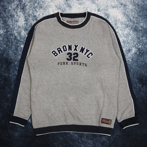 Vintage Grey & Navy Bronx New York Sweatshirt