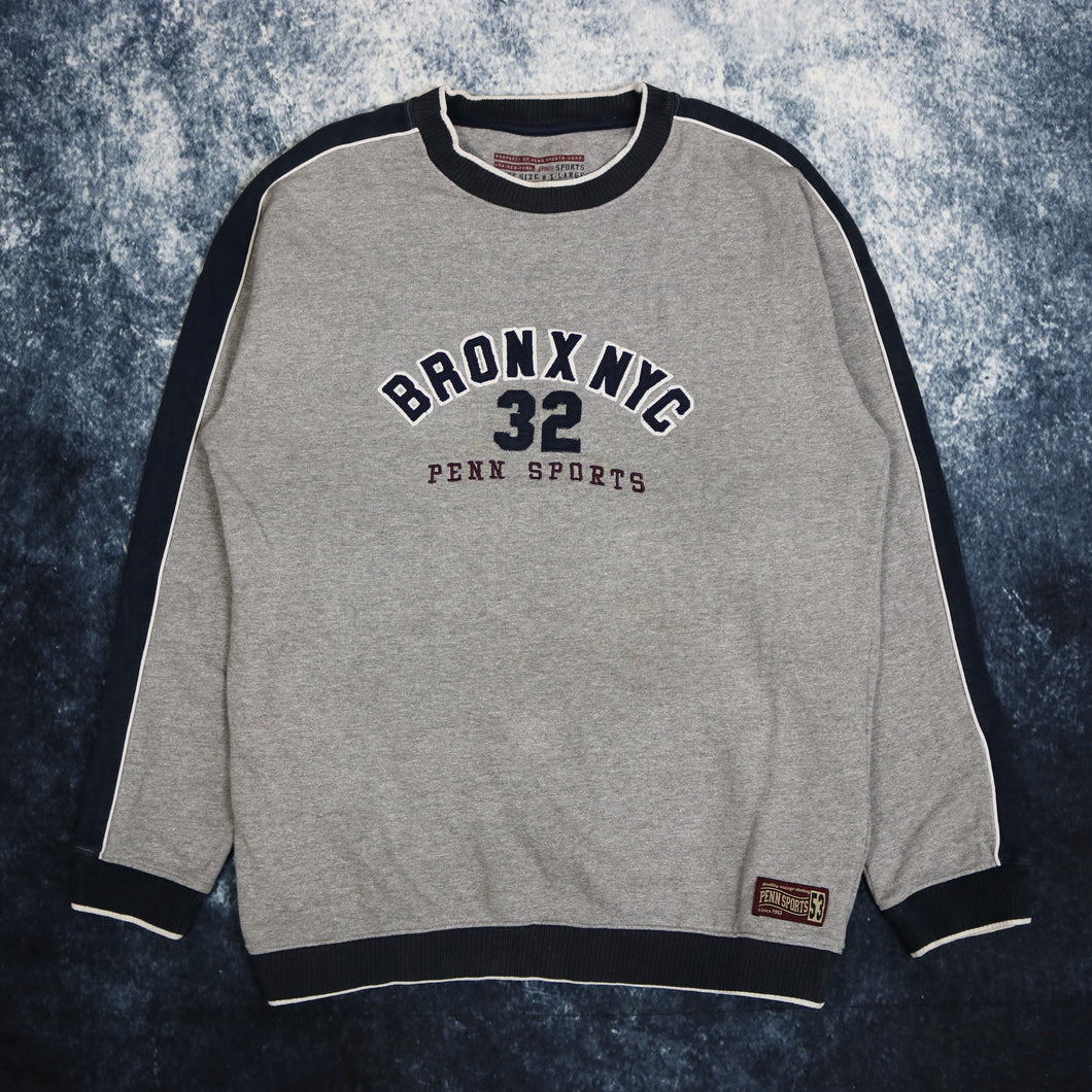 Vintage Grey & Navy Bronx New York Sweatshirt