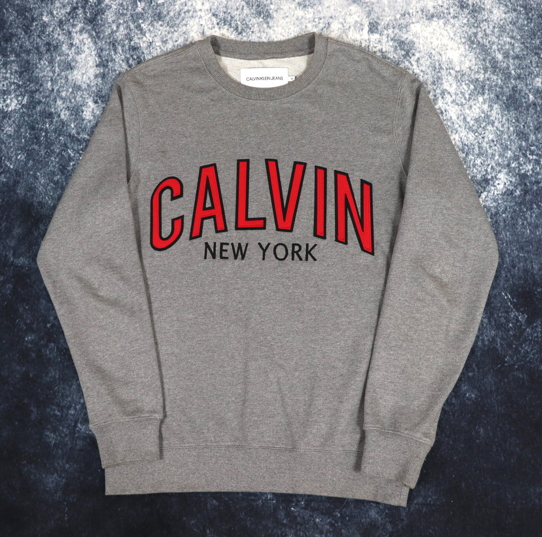 Vintage Grey Calvin Klein New York Sweatshirt | Large