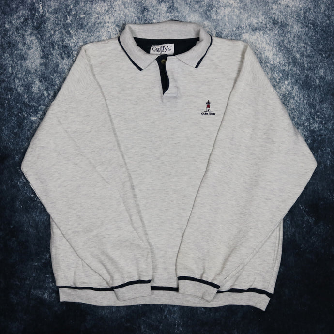 Vintage Grey Cape Cod Polo Sweatshirt