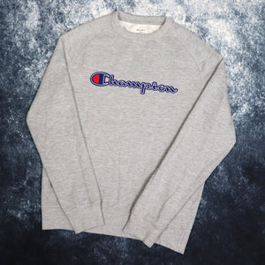 Vintage Grey Champion Spell Out Sweatshirt | Medium