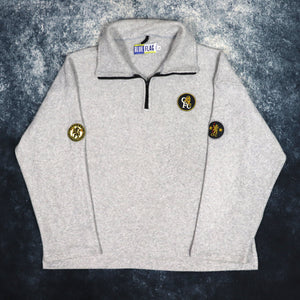 Vintage Grey Chelsea FC 1/4 Zip Fleece Sweatshirt | XXL