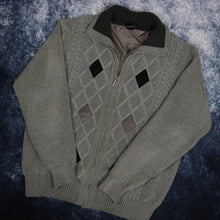 Load image into Gallery viewer, Vintage Grey Diamond Zip Up Jumper
