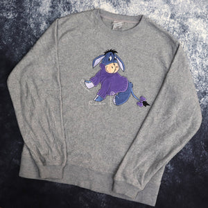 Vintage Grey Disney Eeyore Fleece Sweatshirt | Medium