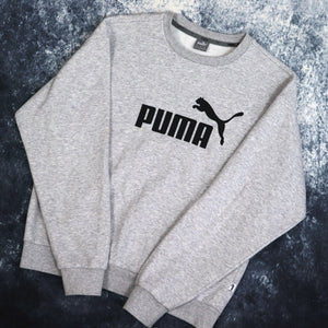 Vintage Grey Puma Spell Out Sweatshirt | Small