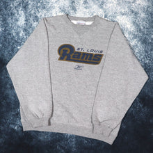 Load image into Gallery viewer, Vintage Grey St Louis Rams Reebok Sweatshirt | Large
