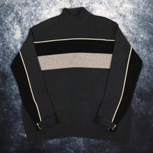 Load image into Gallery viewer, Vintage Grey &amp; Black Colour Block Turtle Neck Jumper | XL
