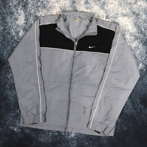 Vintage Grey & Black Nike Windbreaker Jacket | XS