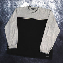 Load image into Gallery viewer, Vintage Grey &amp; Black Quick Reflex Colour Block Jumper | Large
