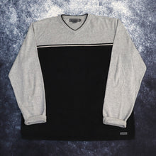 Load image into Gallery viewer, Vintage Grey &amp; Black Quick Reflex Colour Block Jumper | Large
