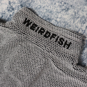 Vintage Grey & Black Weird Fish 1/4 Zip Sweatshirt | Medium