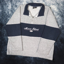 Load image into Gallery viewer, Vintage 90&#39;s Grey &amp; Navy Marco Island 1/4 Zip Sweatshirt | Large
